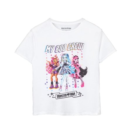 Monster High Girls Boo Crew T-shirt 11-12 år Vit