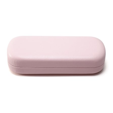 Hard Glasses Case(Pink), PU Leather Glasses Box, Portable Protective Glasses Case with Microfiber Cl