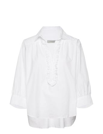 Shirley Blouse Bluse Langermet Hvit HUNKYDORY*Betinget Tilbud