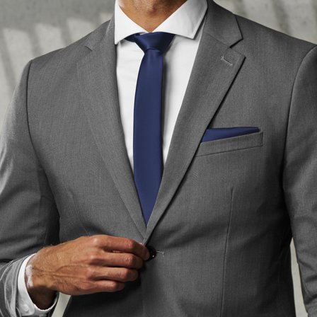 Navy Blue 6cm Basic Tie for Men - Skinny ties
