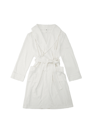 Å WOMAN Våfflad morgonrock SELMA Morgonrockar Vit S/M