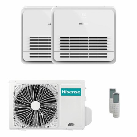 Condizionatore Hisense Console AKT dual split 12000+12000 BTU inverter A++ unità esterna 5 kW