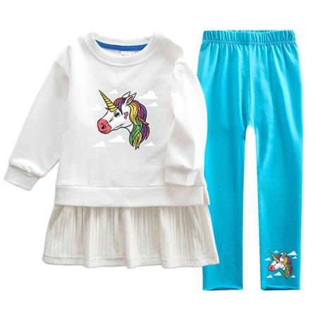 Girls Swing Sweatshirt Klänning+ Byxor Långärmad 115 Delar Outfit