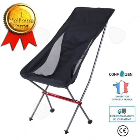 CONFO Utomhuscamping månstol bärbar fiskestol i legering med hög rygg campi hopfällbar stol