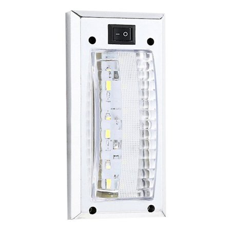 LED 12V-24V Panellys for bilinteriør, leselys, høy lysstyrke, hyttelys for varebil, lastebil, bobil, båt, campingvogn, med av/på-bryter