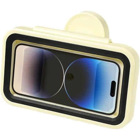 ING Vandtæt bruse-telefonholder 360 graders drejelig og justerbar anti-dug cover til vægmontering roterende telefonholder spejle badekar og