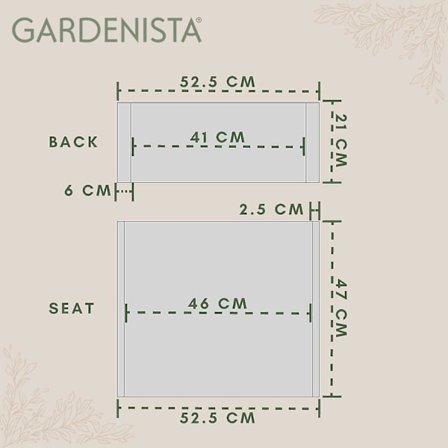 Erstatningstrekk til regissørstol, lerret, hagemøbler, sittepute - vinrød