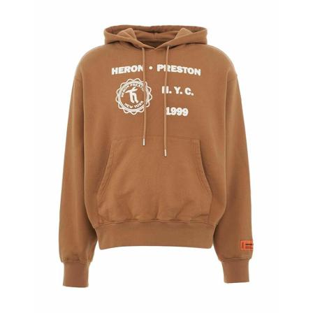 Heron Preston, Men Clothing Sweatshirts Hmbb 024F22Jer 0056401 22 Bruin, Heren, Maat:M