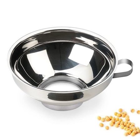 Syltetrakt for kjøkkenet, trakt med bred munning for Mason-glass, stor trakt for fylling av flasker, matrakt i rustfritt stål