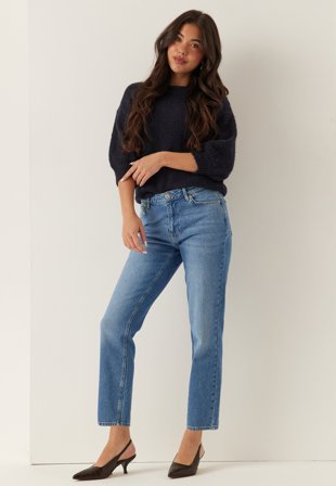 BUBBLEROOM - Slim Ankle Jeans - Medium blue