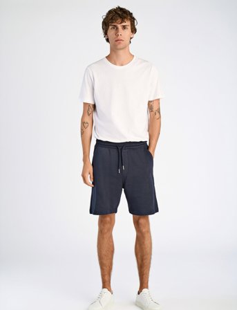 Lindbergh Jersey Drawstring Shorts - Navy - S