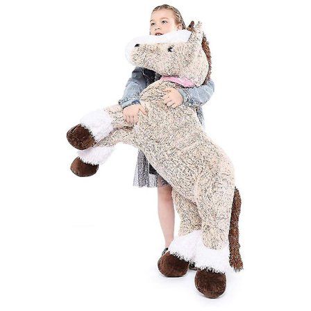 Kjempe Stor Hest Kosedyr, Realistisk Kosedyr Ponni Leke For Barn BROWN ..