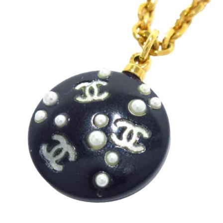 Chanel Vintage, Pre-owned Plastic necklaces Zwart, Dames, Maat:ONE Size