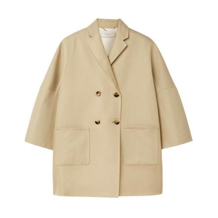 Agnona, Double-Breasted Coats Beige, Dames, Maat:S