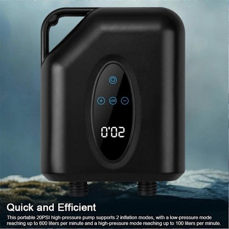 Elektrisk luftpumpe 20PSI højtryks paddleboard kompressor