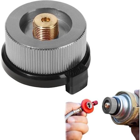 Gaspatronadapter til campingkomfur, gaspatron til gasflaske adapter, adapter.