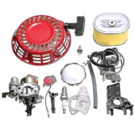 For Honda GX160 GX200 5,5 HK Motorsett Forgasser Tilbaketrekking Tenningspole Tennplugg Luftfilter