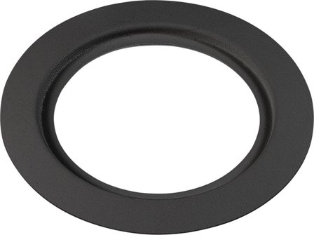 Unilamp Rehabplate Rund 130mm Matt Sort For Downlight