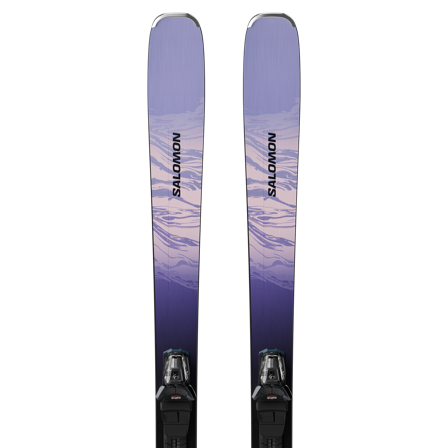 Salomon - Opakowanie nart do narciarstwa alpejskiego Narty do narciarstwa alpejskiego E Stance W 84 + M11 Gw L90 - Sweet Lavender / Bleached Denim