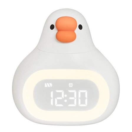 Digitaalinen herätyskello, jossa viikonpäivänäyttö, söpö muotoilu, helppo asetus, yövalo, lämpömittari, ladattava, sisustus makuuhuoneeseen, 