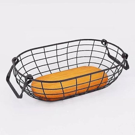 Nordisk metalltråd frukt og grønnsaksplate stueoppbevaringsholder