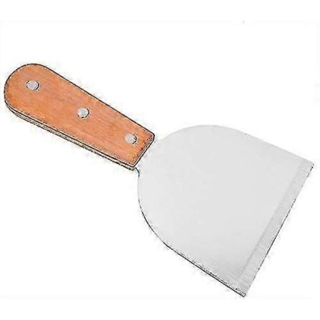 Fantastisk Omelet Steak Pizza Stegespatel i Rustfrit Stål med Træhåndtag