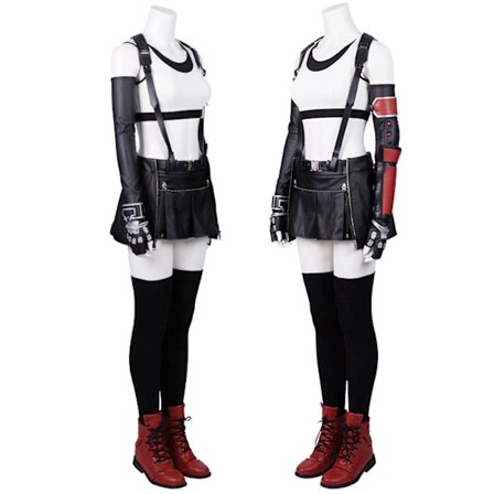 Tifa Cosplay Tifa Lockhart Täysi Setti Asuja Roolipuku Final Fantasy Ff7