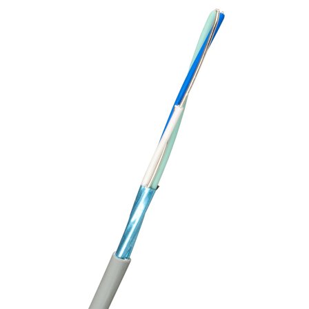 Nexans ELEQB Telekabel 3x0,8 mm, grå 1 m, kappet, Stikkontakter & kabler