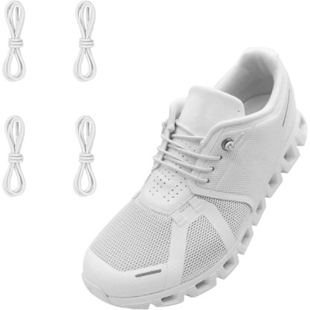 2 Par Elastiske Skolisser for On Cloud Sneakers, 1/10" (2.5mm) Stretch Rund