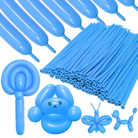 Lange Balloner. Premium 260q Twisteballoner til Dyreformer. Fødselsdagspakke med 100 stk. Pastelfarver