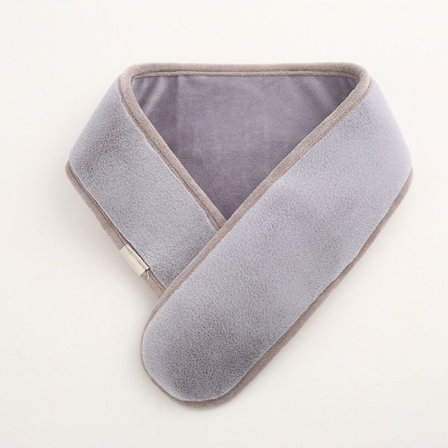 Opvarmet halstørklæde nakkevarmer opvarmede tørklæder opvarmende sjal elektrisk opvarmet wrap USB infrarød varme (grå)