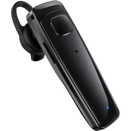 Bluetooth Headset - V5.0 Trådløs Handsfree Øretelefon Indbygget Dobbelt Mikrofon Støjreduktion, 16 Timer HD Taletid Ultralet Headset til (Sort)