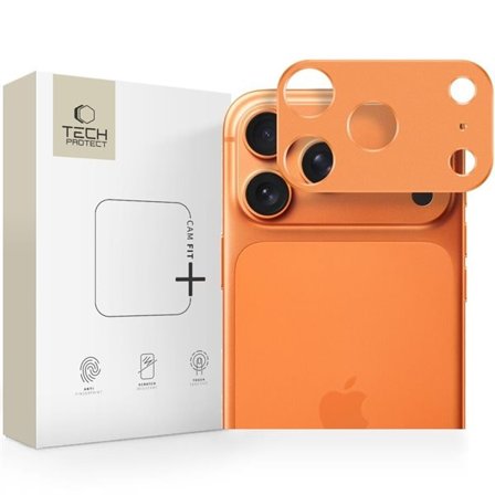 Tech-Protect Camalloy Fit+ kameraskydd för iPhone 17 Pro - Orange