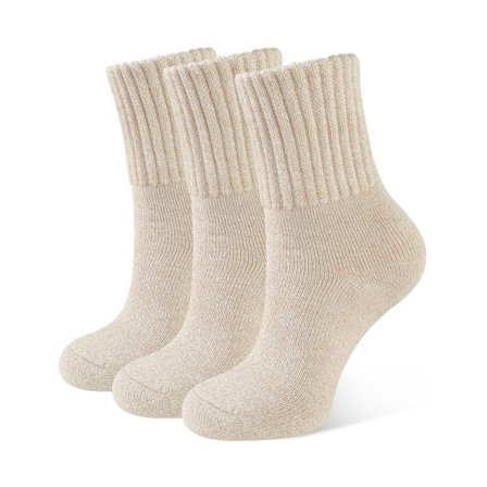 Termiske vinterstrømper til kvinder, sømløse, til ekstrem kulde, varme, tykke bomuldsstrømper, hvide, sorte, grå, brune, beige