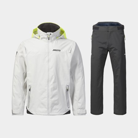 Komplet sztormowy Musto BR1 Solent, Platinum + Black, męski, X-Small - Jachtowa