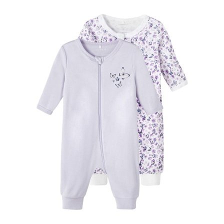 Name it Baby Pyjamas 2-pack Lila, Storlek 50