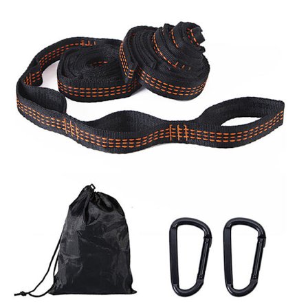 Hengekøye monteringsett, tykke kroksvingestropper, hengekøyeheng