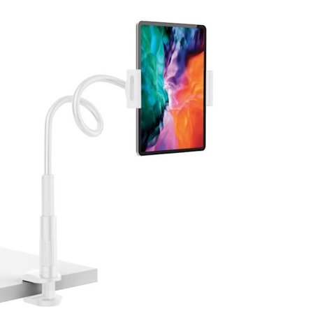 Flexibel Gooseneck Tablet Hållare Mobiltelefon Hållare i Vit för hemmet