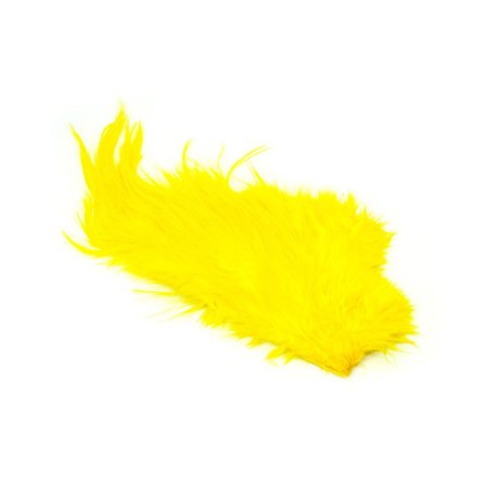 Whiting Bird Fur - White dyed Yellow