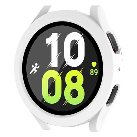 HAT-PRINCE Samsung Galaxy Watch 5 (40mm) / 4 (40mm) cover with tempered glass - White