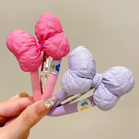 2 st. Hårclips med rosett, söta flickor Dopamin Clips, Internetkändis