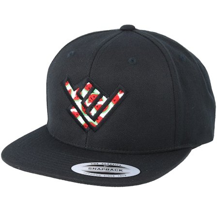 Xaka - Shaka Hand Melons Black Snapback Snapback Black Cap - @ Hatstore