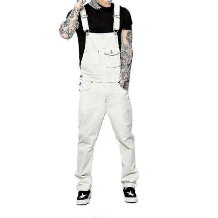 Afslappede overalls til mænd - Slim Fit denim jumpsuit overall