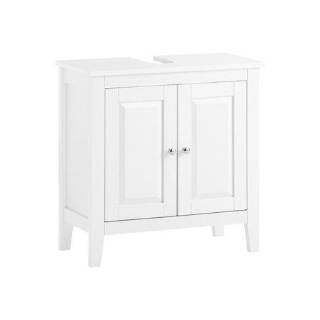 SoBuy Underskab til vask med 2 døre i hvid 60x30x62.5cm, rustik FRG202-W