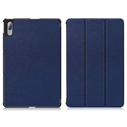 Lenovo Tab P11 Pro kolminkertainen lychee nahkakotelo - Tummansininen