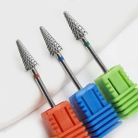 6-pak Tungsten Carbid Neglebor Sæt - Neglekunstværktøj med Polerings- og Slibehoveder