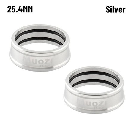 1 par Styr Låsering Lige Håndtag Limit-ring SØLV