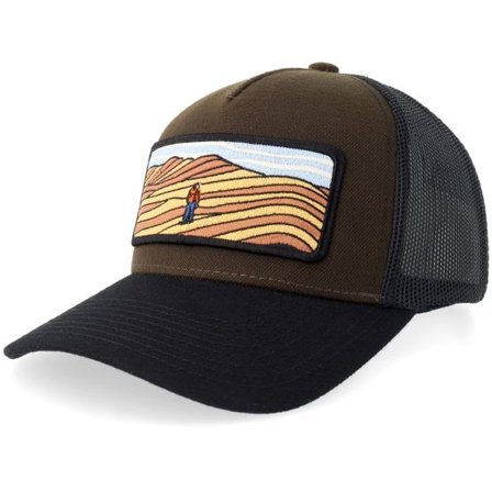Wild Spirit - Brun trucker Keps - Desert Adventure Wide Patch Brown/Black Trucker @ Hatstore