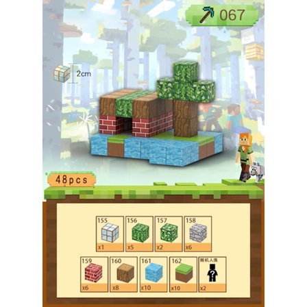 192 bitar Magnetisk Byggnadsblock Min Magnet World Set Leksaker