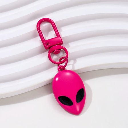 NQXN Tecknad Alien Nyckelring Set - Färgglad, Lekfull Design med Ring Spänne